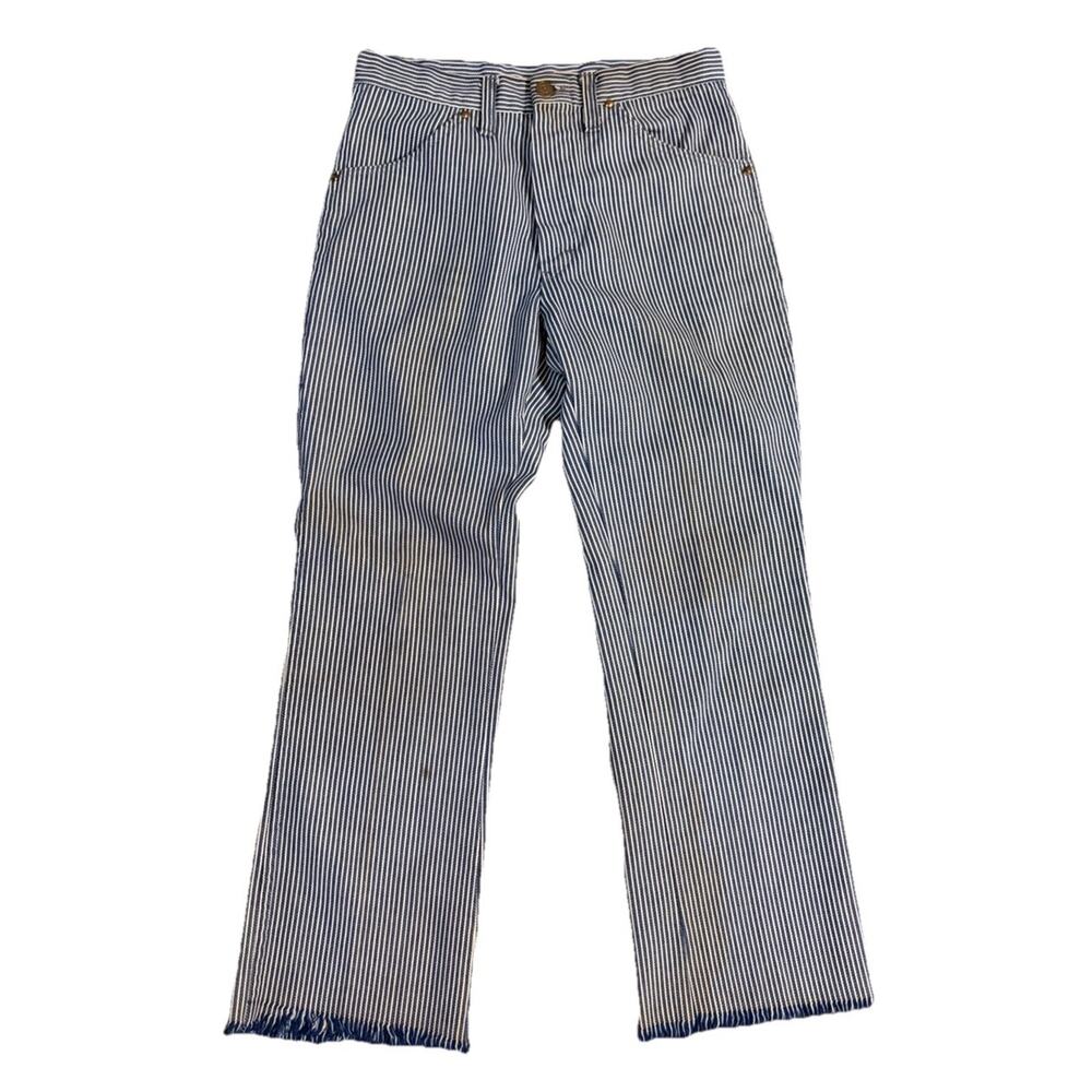 Vintage Mr Leggs Hickory Striped Jeans Size 28/27 70s USA Talon Zipper